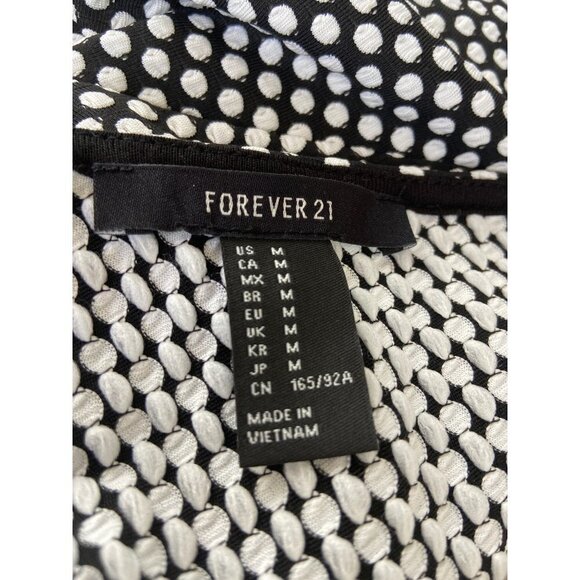 ✨2/$20✨ Forever 21 Black and White Polka Dots A-Line Dress Size Medium - Picture 10 of 12